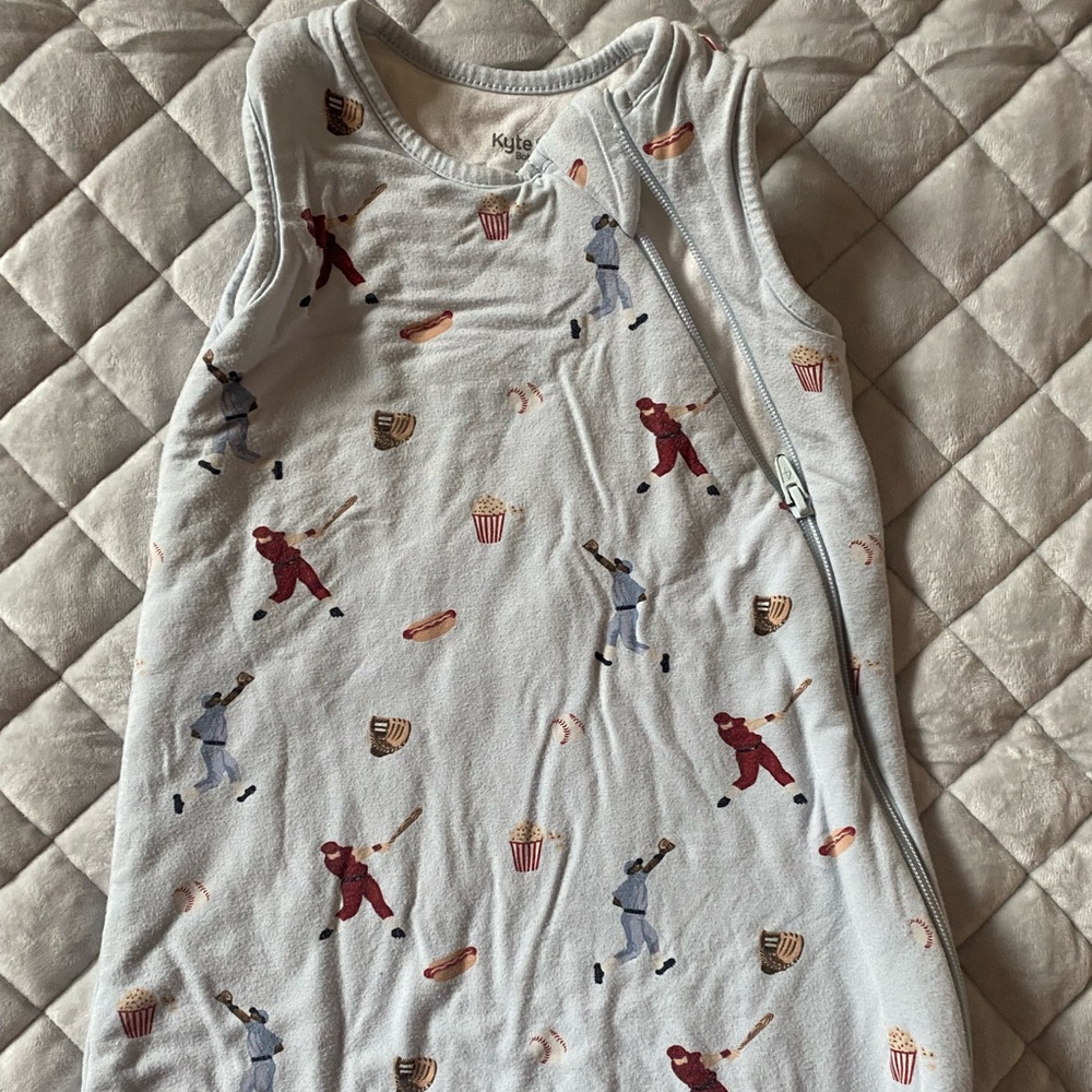 Kyte baby sleep sack size M 1.0 tog vintage baseball 6-18 months